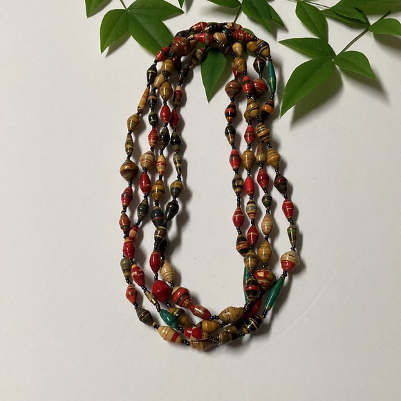 Boho Multicolored Necklace - Picture 5 of 9